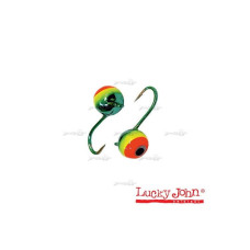 Мормишка вольфрамова Lucky John Шар крашеная с глазком петел. 4мм, 0,65г 2840-1GR