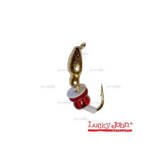Мормишка вольфрамова Lucky John Жук с петелькой, пайетка+бисер, 3мм 4530-G
