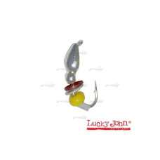 Мормишка вольфрамова Lucky John Жук с петелькой, пайетка+бисер, 4мм 4540-S