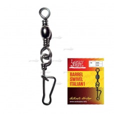 Вертлюг із застібкою LJ Barrel Swivel Italian 1 001/10шт.