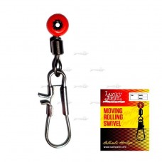 Вертлюги із застібками поплавочні LJ Moving Roling Swivel 00L/10шт. Вертлюги із застібками поплавочні LJ Moving Roling Swivel 00L/10шт.
