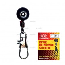 Вертлюги із застібками поплавочні LJ Moving Roling Swivel With Bead 00L/10шт. Вертлюги із застібками поплавочні LJ Moving Roling Swivel With Bead 00L/10шт.