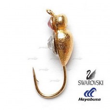 Мормишка вольфрамова Salmo ЖУК с петел. и Swarovski 040мм/12 Мормишка вольфрамова Salmo ЖУК с петел. и Swarovski 040мм/12