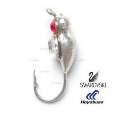 Мормишка вольфрамова Salmo ЖУК с петел. и Swarovski 040мм/14 Мормишка вольфрамова Salmo ЖУК с петел. и Swarovski 040мм/14