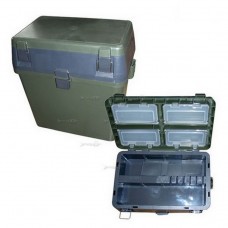 Ящик рибальський зимовий Salmo 2-х ярус. пласт. 39,5х24х38
